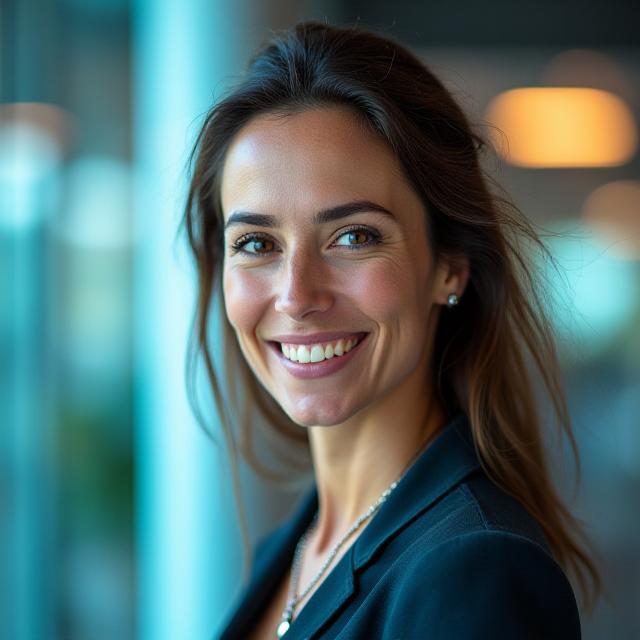 Ritratto professionale di Giulia Bianchi, Responsabile della Tecnologia di Corallo Cura